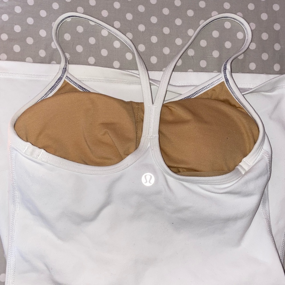 Lululemon White Work Out/Yoga Tank
